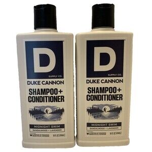 Duke Cannon 2-in-1 Shampoo & Conditioner Midnight Swim 14 fl oz Lot of 2